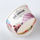 5 6 8 12 16 20 24 32oz Custom Logo Printed Paper Ice Cream Frozen Yogurt Cups with Lids Spoons