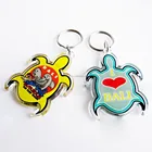 Custom logo Acrylic Turtle keychain for Bali Tourism Souvenir