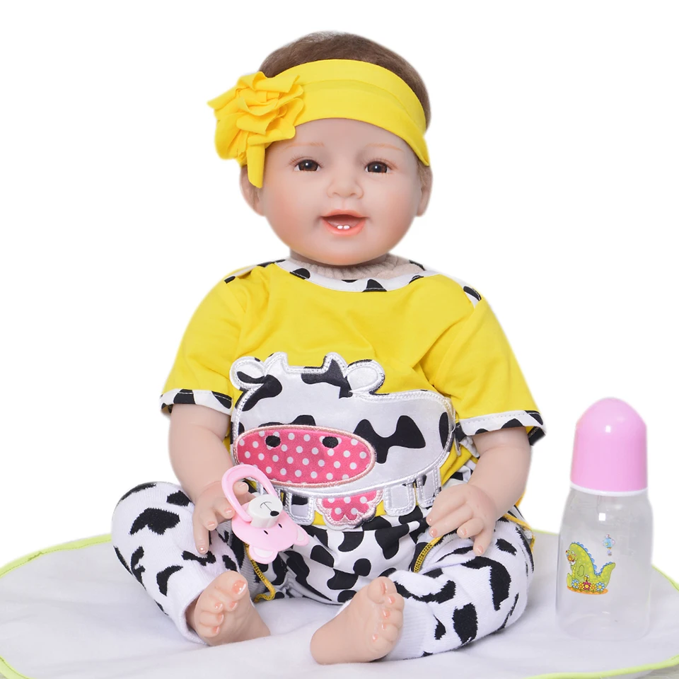 New-Realistic-Baby-Dolls-Soft-Silicone-Vinyl-22-inch-Reborn-Babies-55-cm-Dolls-Realistic-Smiling