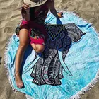 Wholesale new design fashion New colorful round circle beach scarf