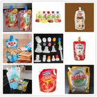 Automatic Pouch Filling Machine Automatic Seal And Fill Machine Rotary Automatic Spout Pouch Filling And Capping Screwing Machine For Liquid Orange Mango Juice Mineral Water Gel Paste Honey