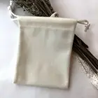 Custom Small Original Velvet Gift Bag Pouches For Jewelry With White Cord