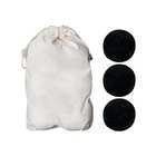 large XL eco dry tumble wash 100% pure wool dryer balls black
