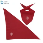 Fashion design custom printing cheap 100% cotton triangle shape pet bandana