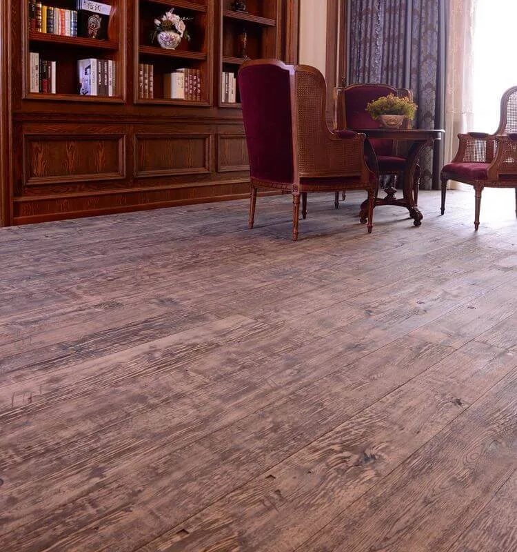 Rustic Distressed Plank Oak Driftwood Finished Floor