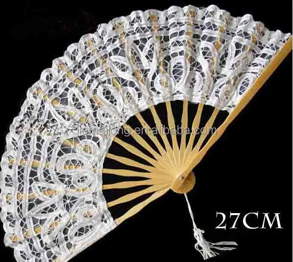 Hook Handle Antique Battenburg Lace Wedding Parasol And Fan Set Buy