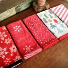 Kitchen Towel Wholesale Stock Cartoon Deer Reactive Printed 100% Terry Cotton Holiday Decorative Christmas Kitchen Towel