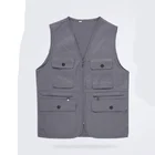 Whosale custom logo reflecting vest high quality grey vest