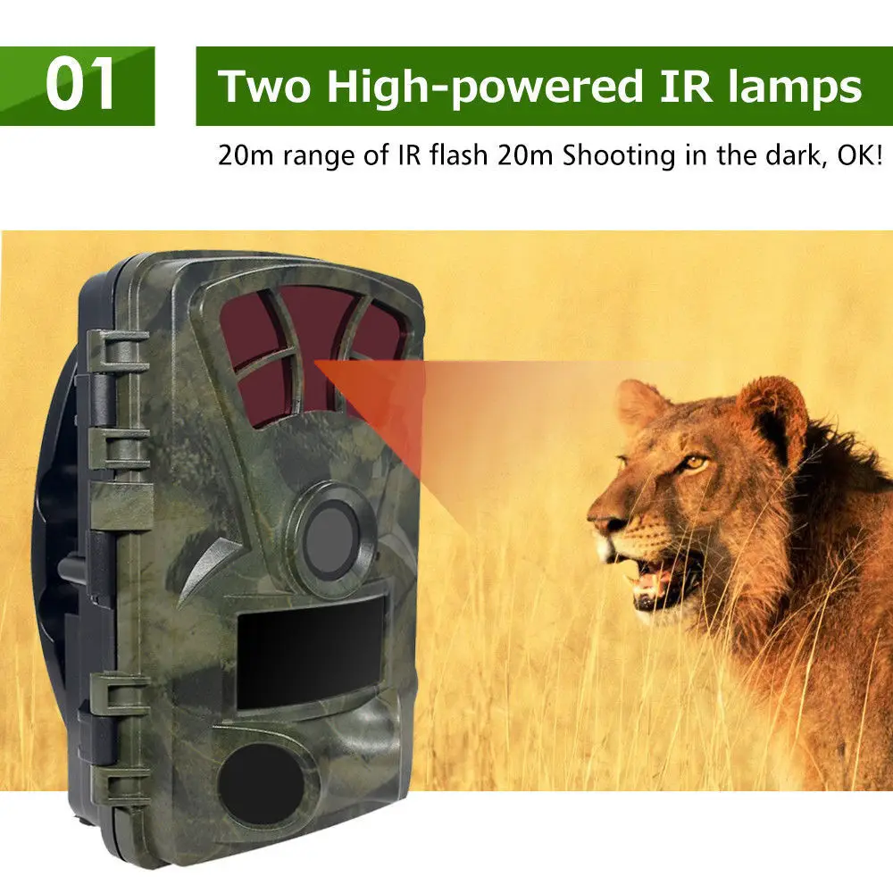 Wildlife Traps 16MP 1080P Hunting Trail Camera Farm Game Scouting Cam Night Vision With Time Lapse 65ft 120 Degree PIR Motion (7)