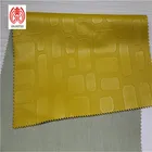 Embossed Pu Leather Fabric For Handbags 0.55 MM Thickness Lemon Yellow