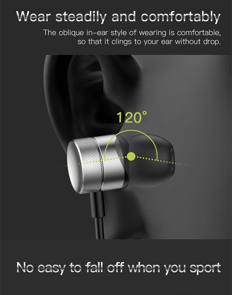 Baseus Universal 3.5mm Wired Earphone With Mic In-ear Earbuds Earphones For Samsung For iPhone 6s Smartphone - ANKUX.COM