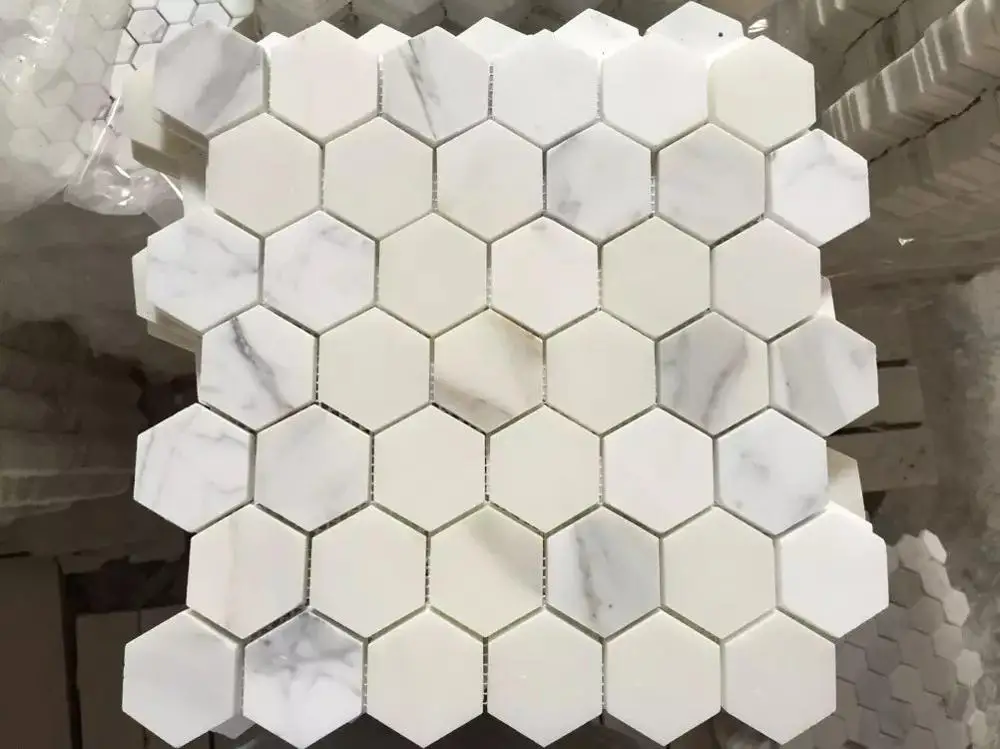 Farbige Sechseck Mosaik Marmor Badezimmer Bodenfliese - Buy Farbige