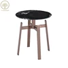 Factory price newest small round glass coffee table folding coffee table with wheels At Good