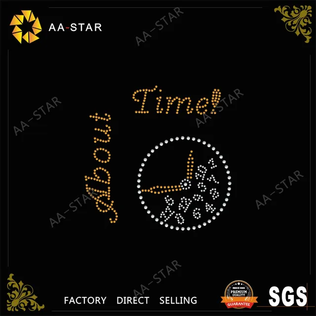 About Time! custom rhinestone t shirt design