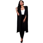 2019 Hot Sale Women Solid Color Long Suit Coat Cardigan Cape