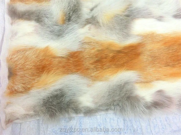 Short hair real fox fur blanket /silver fox pelt/genuine fur blanket