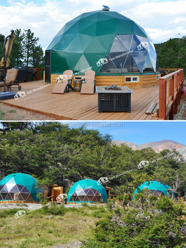 廉价豪华 glamping 帐篷 6m 圆顶帐篷家庭度假村