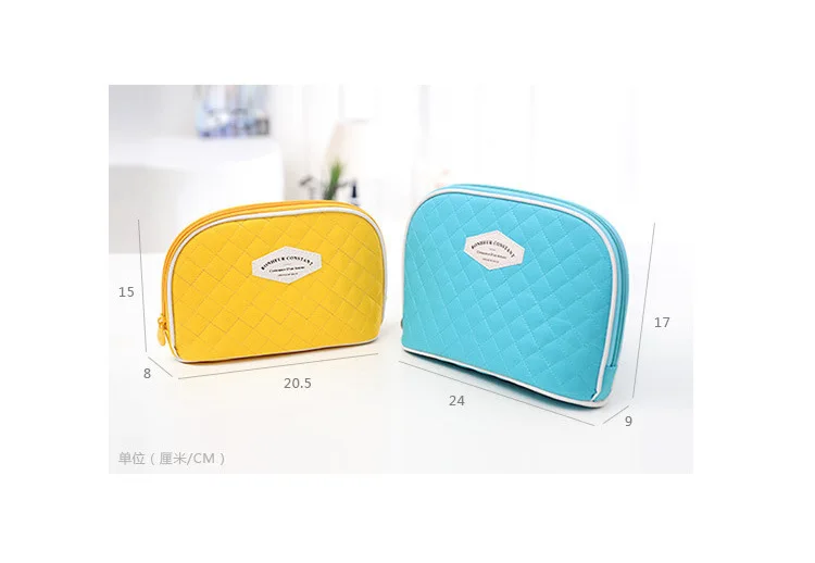 2014 Korean polyester traveling cosmetic bag set,large capacity diamond-type lattice makeup bag,2pcs/set