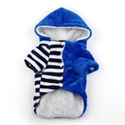 Various Pet Cat Dog Soft Vest Harness Small dog clothes lovable nice strip hoodie coat