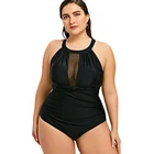 Mesh Swimming Suit Woman Big Swimsuit Women One Piece Swimwear Sexy Plus Size