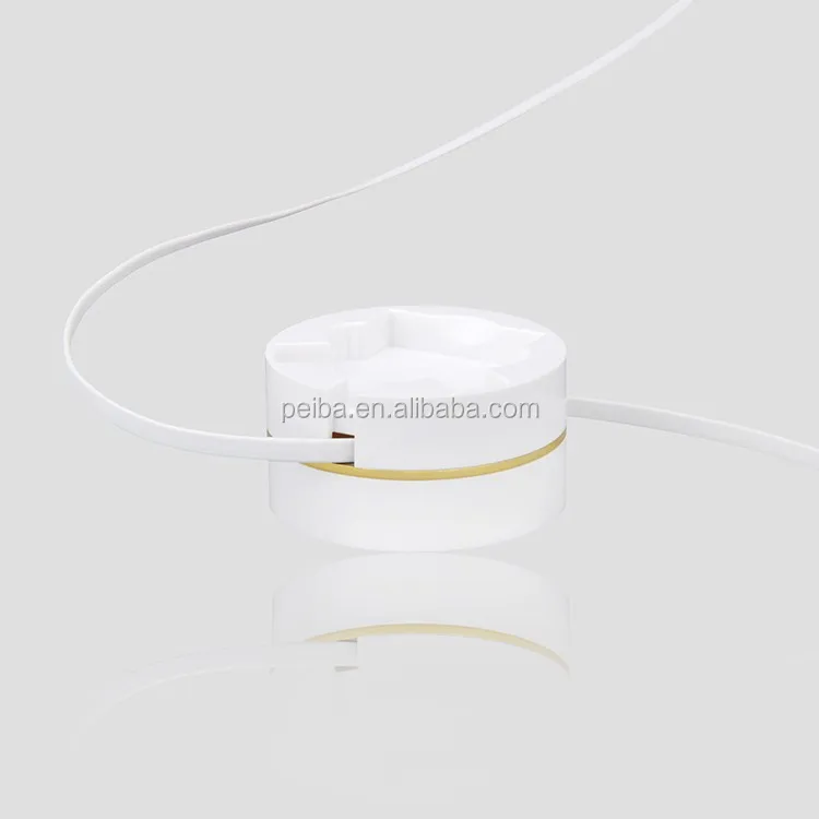 Round box shape 80CM Long Retractable Round Box ABS material 3 in 1 usb data Cable factory - ANKUX.COM