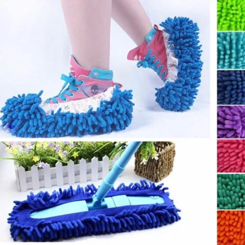 Floor Cleaner Washable Lazy Slipper Mop Shoe Cover