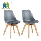 (TULIP) Fashion Colorful Wood Legs PP Plastic Dining Chairs for Dinning Room