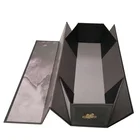 Customize luxury black collapsible magnetic wine box