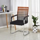 italian high quality models 200kg heavy duty bungee decorative plastic mesh office visit chair with fixed base
