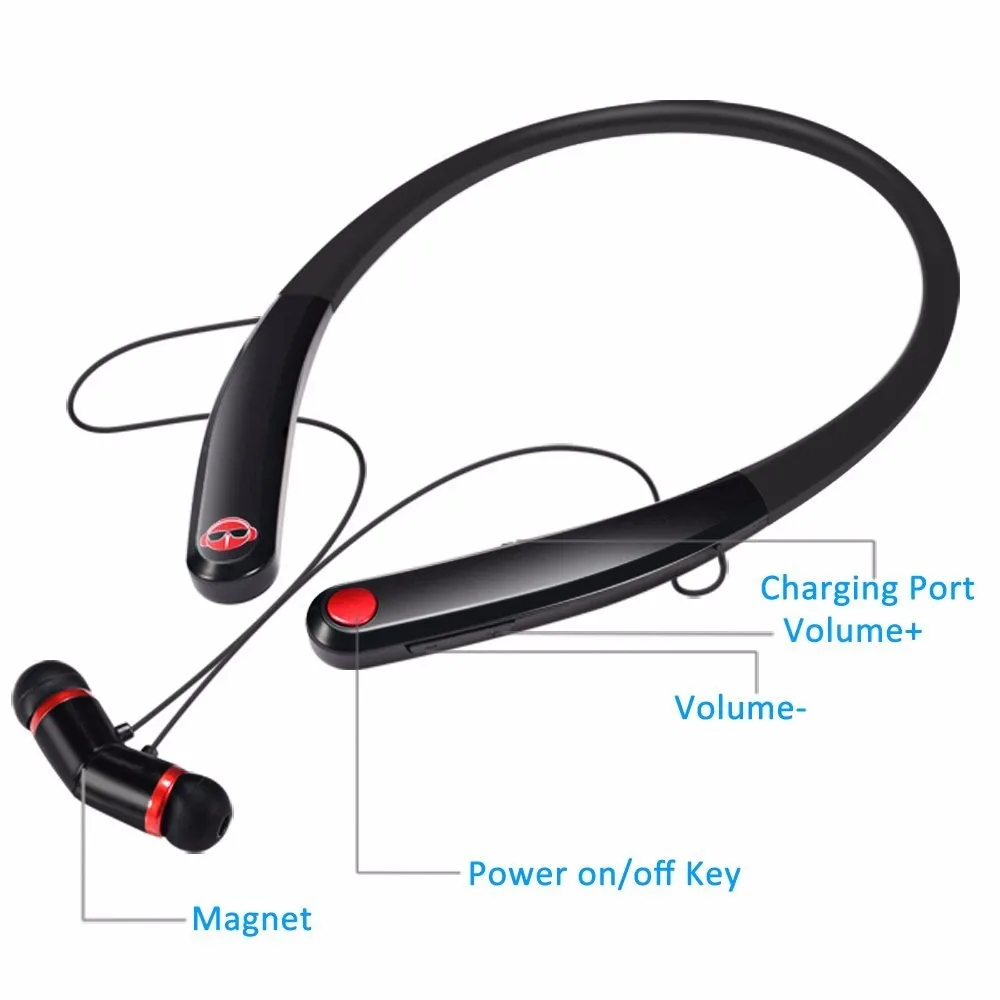China Wholesaler Voice Control Wireless Neckband Magnetic Bluetooth Bone Conduction Headphone - ANKUX.COM
