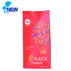 Kraft paper plastic printed quad seal snack bag for peanuts