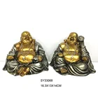 2/s desktop decoration resin laughing happy buddha of wealth