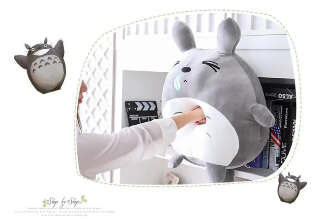 Fancytrader Japan Anime Totoro Plush Toy Giant 90cm Cute Cartoon Stuffed Totoro Doll Kids Pillow Baby Bedroom Decoration10