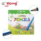 YL815150-12 High Quality Basswood Triangle Colored Pencil Set with Metal Tin Case 12 24 36 48 Colors Drawing Colour Pencil