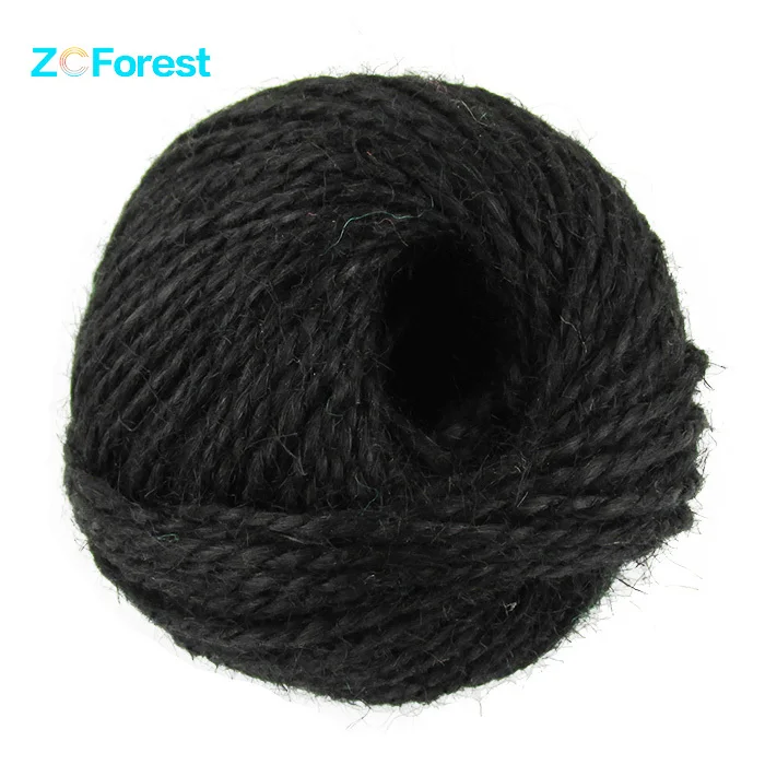 100M/Roll 1.5mm Thick Jute Rope Hemp String Crafts Natural Jute Twine Cord Black Hemp Twine Crafts DIY Manual Hemp Cord Ball