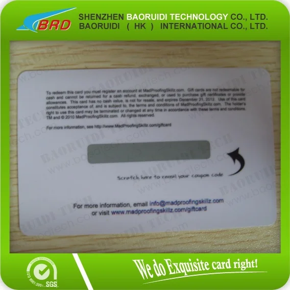 *oem* pvc prepaid scratch gift  strong></p></a>card /strong>/scratch  