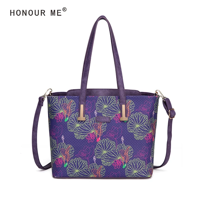 t shape decorative accessories middle size purple handbag