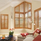 Customized Shape Window Accessory Wood L Z Frame Plantation shutter