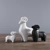 Nordic style Cute sheep figurines creative ceramic enamel furnishing articles Modern pottery