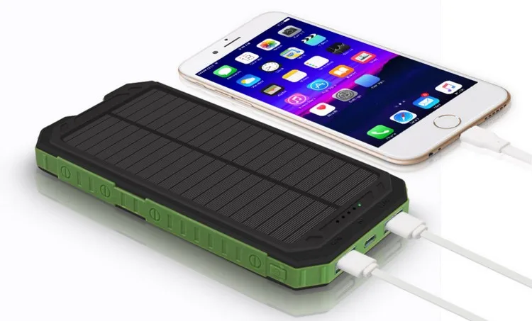 Outdoor camping power bank charger, solar power bank 12000mah