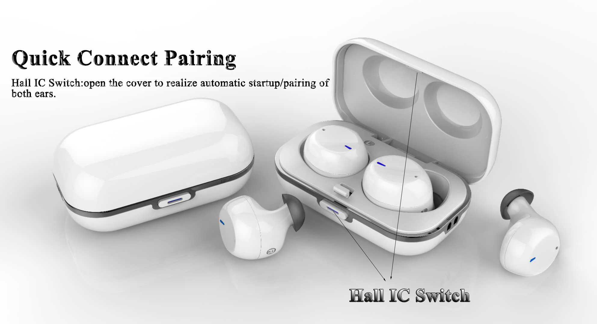 Wireless Earbuds Blue tooth 5.0 TWS Earphones Type-C Wireless Charging Sport Headphones - ANKUX.COM