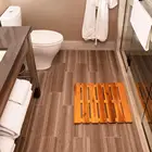 Acacia wood Bath Mat Shower Duck Board Bathroom Mat Non Slip Floor Mat