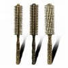 Professional Round Curly Hair Comb Anti-static Heat Resistant Hairdressing Wood Handle Round Hair Brush