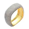 New Arrived Mens Gold Rings Micro Paved Zircon Bling HipHop Jewelry