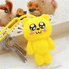 New cartoon creative cute little bear colorful silicone lanyard pendant handbag key holder bag