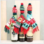 Christmas Table Decorations Knitted Wine Bottle Cover