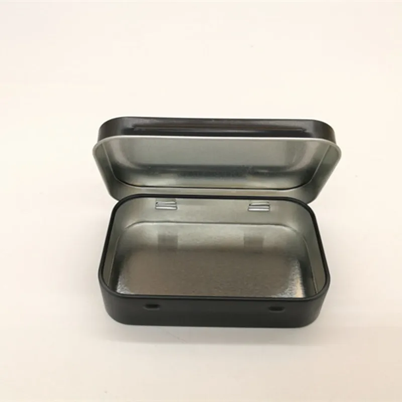 rectangular metal box with lid