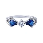 sterling silver 925 accessories women jewelry sapphire ring