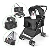 /product-detail/pet-stroller-4-in-1-multi-functional-pram-buggy-pushchair-for-pet-with-4-wheels-easy-wash-away-with-carry-cage-pet-car-seat-62208160882.html