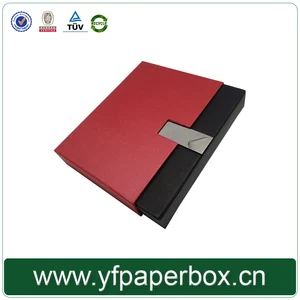 cardboard drawer gift box with sleeve/new design red color paper